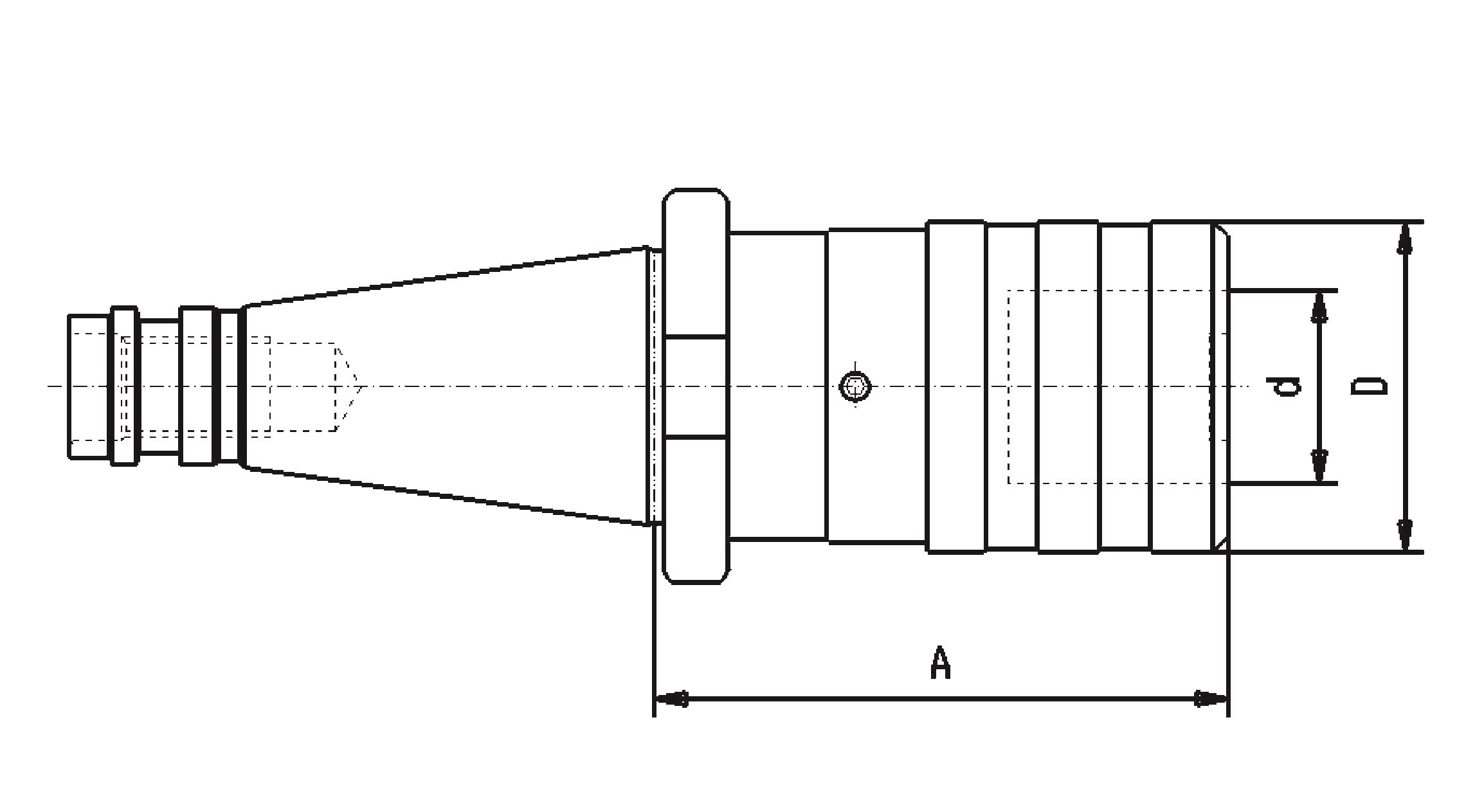 Quick-change tapping chuck DIN 2080 SK 40, M14-M36 | Gedema.com